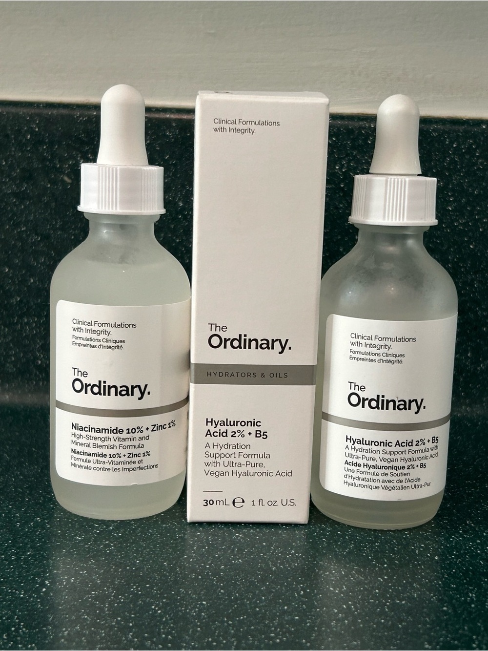 The Ordinary Skincare Bundle New Hyaluronic Acid 2% + B5 Serum 30ml + Extras